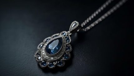 Lapislazuli-Anhänger an Sterlingsilberkette